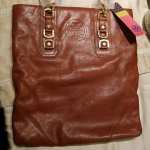 Brand New Tory Burch Cognac Utility Tote